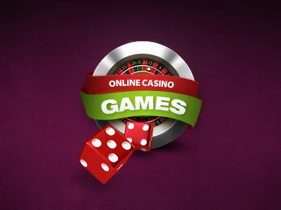 Online Casino 2.0 3d button casino dice games icon metal web