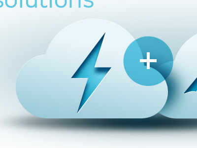 Cloud hosting 2 blue button cloud demo gradient white yellow