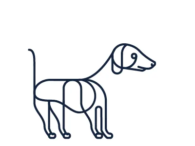 Animation elements. blue dog graphic illustration vector white will scobie