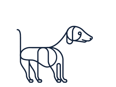 Animation elements. blue dog graphic illustration vector white will scobie