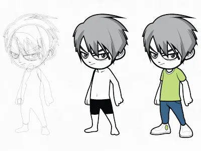 Avatar Builder WIP avatar character illustration