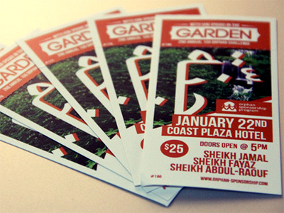 In The Garden arabic charity fundraiser osp print tickets