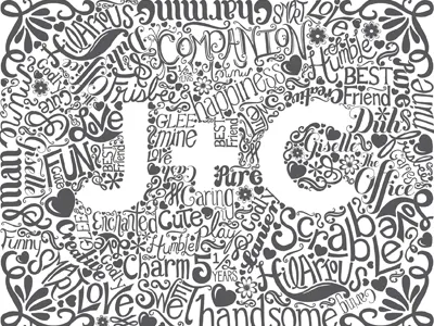 Jeslyn and Chris 3 illustration lettering typography wedding invitation