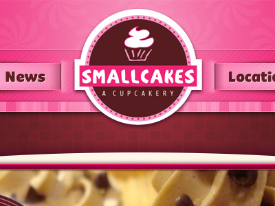 Small Cakes cupcakes patterns pink small cakes web design yum