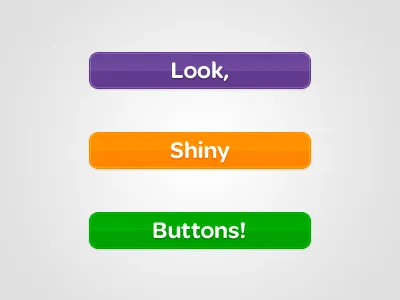 Shiny Buttons buttons green orange purple shiny