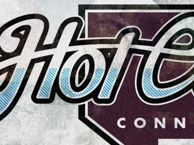 Logo Concept aged logo softball