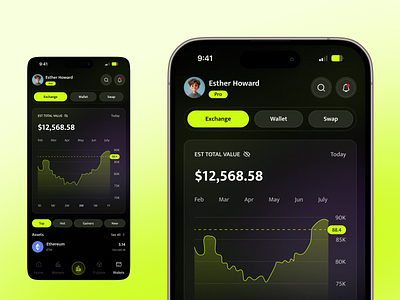 Crypto Exchange Mobile App app design app ui crypto app crypto app design crypto exchange crypto mobile app crypto wallet kucoin app mobile app mobile app design ui wallet mobile