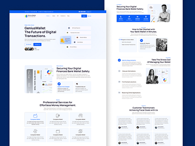 Digital Wallet Website UI Design business cms design digital graphic design ui ux wallet website