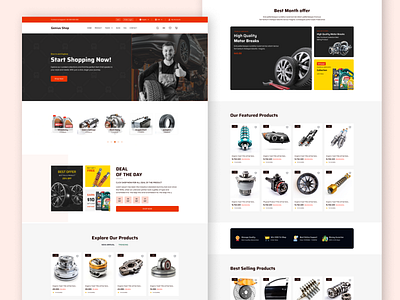 Auto Parts Selling Website UI Design auto business car cms design ecommerce graphic design online parts selling store ui ux website