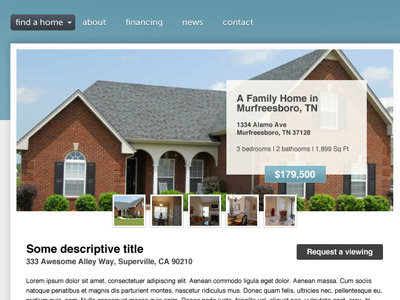 A Little Theme I'm Concepting real estate theme web site wordpress