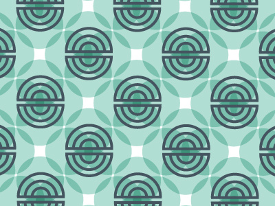 Derivative Pattern circles gray green half circles mint overlay pattern repeat