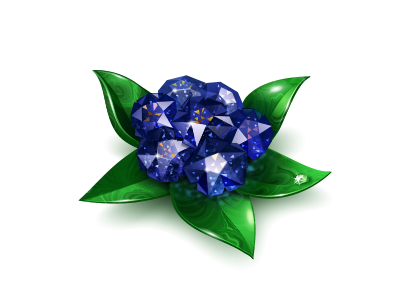 Gem Flowers for Vkontakte diamond flowers gem gift icon iconka icons virtual vkontakte