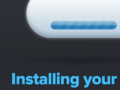 Waiting page animation blue cloud grey phpfog progress waiting