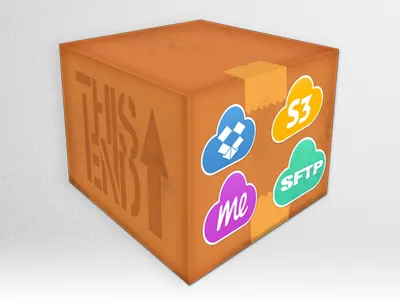 Dispatch iCon box cardboard icon orange rapidweaver stack stickers