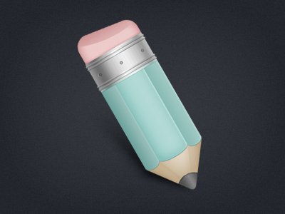 Stubby Pencil blue pencil pink