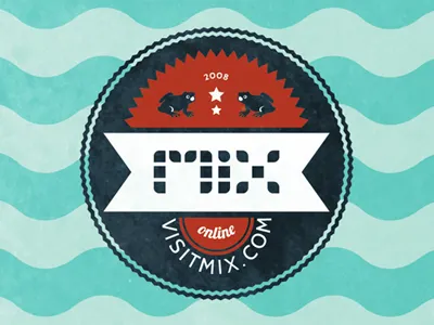 MIX Online badge cabin illustrator lobster mix online seal waves