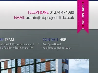Contact contact menu photoshop slider
