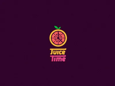 Juice Time Juice Bar bar clock fruit juice juicy logo time