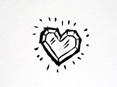 Love For Japan fun heart marker metal quick raster sketch