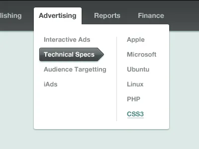 Ad-Dropdown dropdown faded interface menu sexy ui underline ux