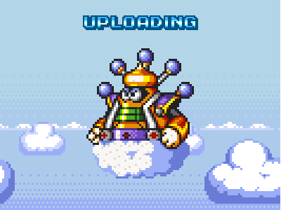 Cloudman Upload Courier animated cloud cloudapp megaman