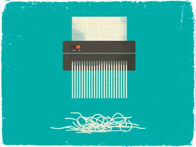 Shred aarp illustration paper shredder symbol tax taxes texture vintage