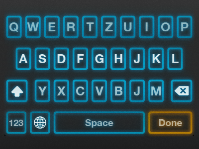 Flynn's iOS Interface... app blue custom digital flynn ios iphone keyboard orange texture tron