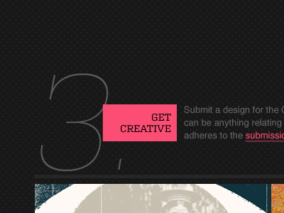 3. get creative black grey pink texture web design