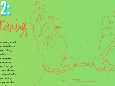 2 Truths 1 Lie about me art directed article illustration typography website