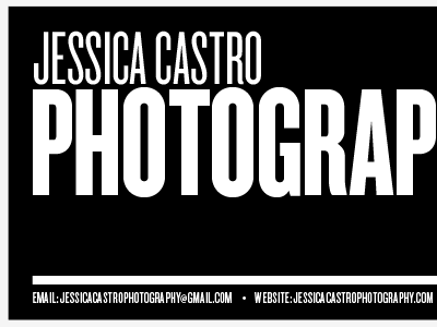 Jessica Castro business card business card clean photography simple