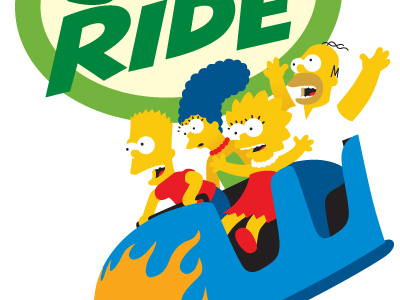 The Simpsons Ride illustration infographic simpsons