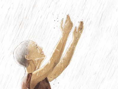 Feel the rain. black brown movie photoshop sketch texture white