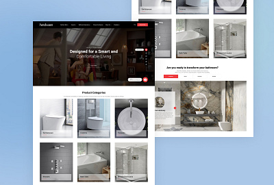 Landing Page - Redesign for Sanitary Ware Products design landing page sanitary wares smartliving textile ui ux website