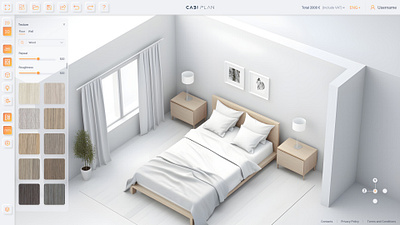 CabiPlan - Texture Function 3d 3d design 3d modelling 3d planning 3d software clean design interior interior design software modelling planning room planning software texture ui user interface userexperience ux