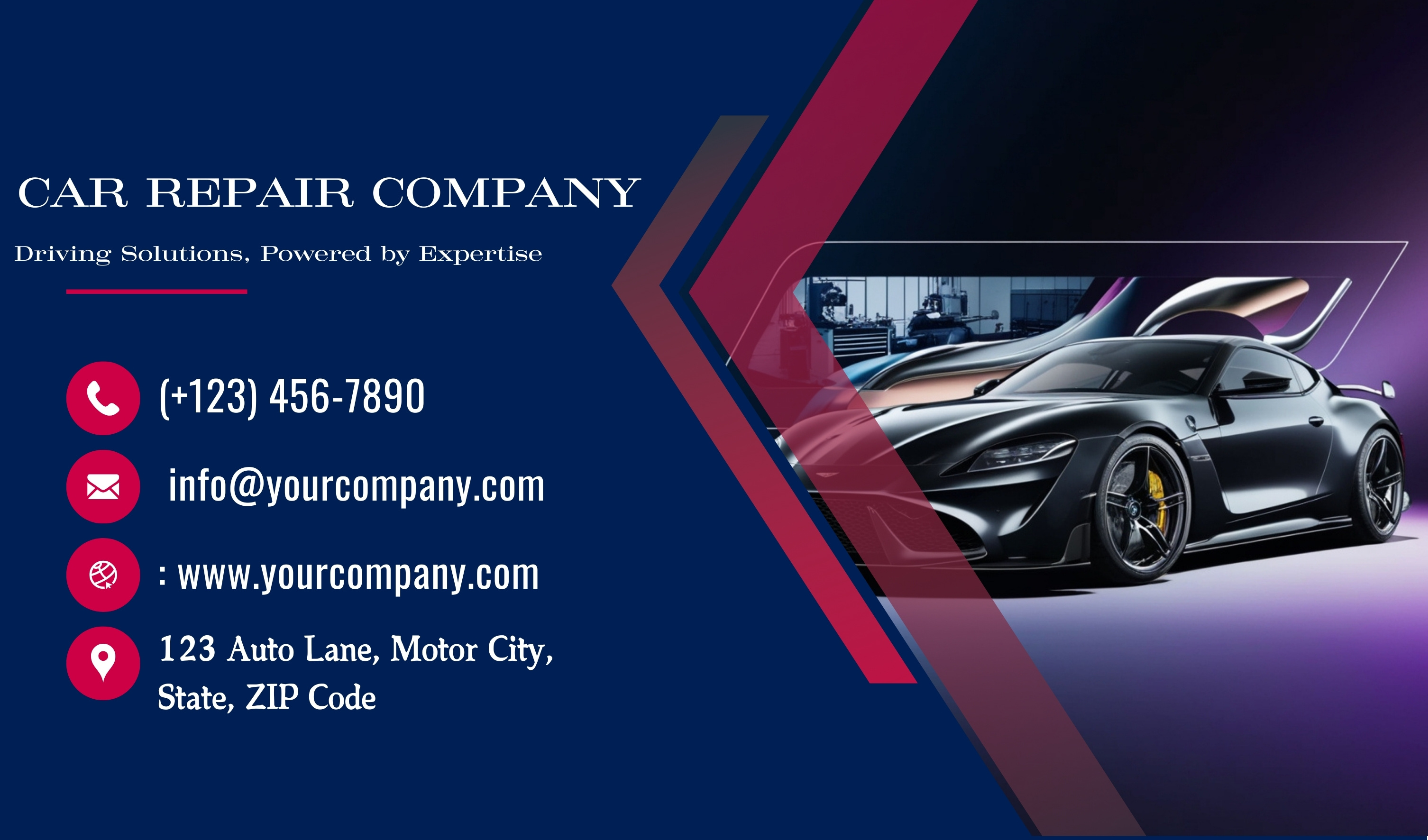 car repairing company business card and ProAcademia Services log 3d animation branding business card business card design business card design free business card templates car car business card design car logo design graphic design logo thumbnail design ui