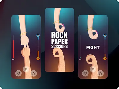 Rock Paper Scissors Game🔥 casualgames cleandesign figmadesign fungames game game app gameconcept gameinterface gameui gameux gamification graphic design interactivedesign mobile app mobileappdesign moderndesign ui uiux visual design webgame