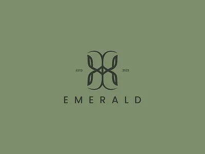 Emerald - Logo Design america beauty branding colombia elegant emerald fashion flower graphic designer icon leaf logo perfume skin skincare symbol usa visualidentity woman