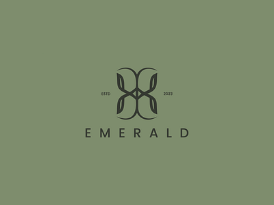 Emerald - Logo Design america beauty branding colombia elegant emerald fashion flower graphic designer icon leaf logo perfume skin skincare symbol usa visualidentity woman