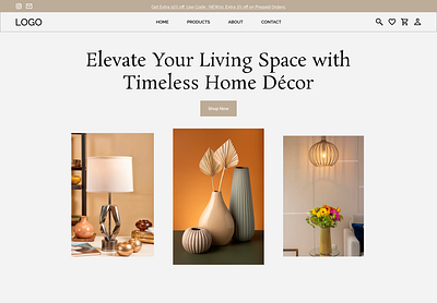 Home decor Website Hero section banner design figma graphic design herosection productdesign ui ux webdesign website