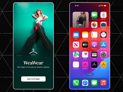 WeaWear graphic design ui