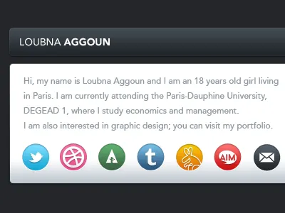 Vcard website contact dark vcard website