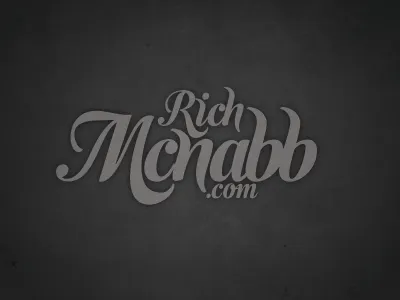 Rich McNabb Logo black charcoal concrete dark grey grunge logo logotype richmcnabb.com semilla font texture type typography