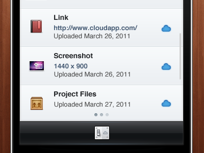 Cloud iPhone App cloud icons iphone iphone app light ui