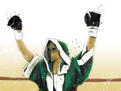 Million Dollar Baby black green movie photoshop sketch texture white