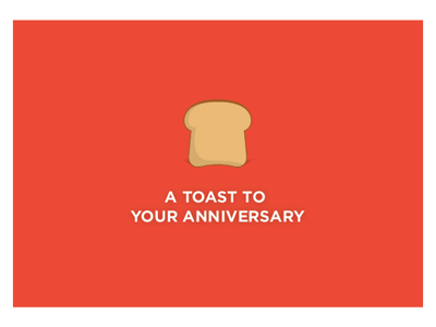 A Toast to Your Anniversary anniversary card illustration stationary toast