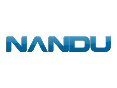 Identity blue clean corporate glossy identity logo nandu typography