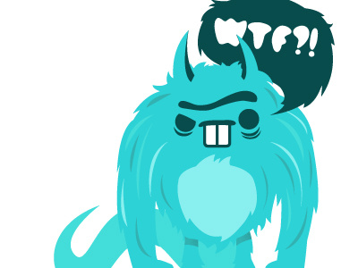 Cranky Oxnard blue illustration monsters vector wtf