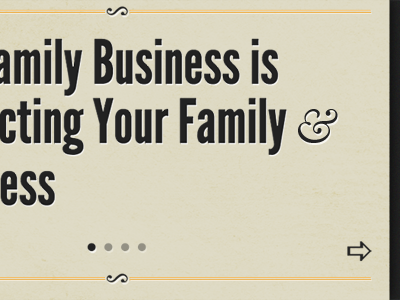 Family Biz ampersand league gothic redesign