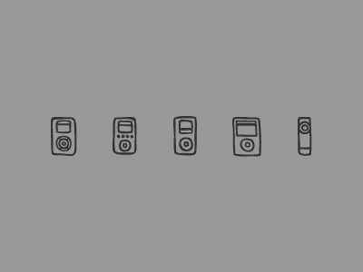 Steedpods hand drawn icons ipod steedicons