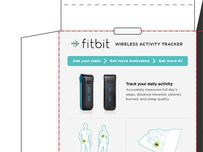 Die Line 1 box die line fitbit packaging print